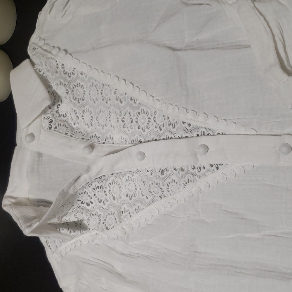 🔥New boutique lace spliced cotton top - Picture 9 of 12